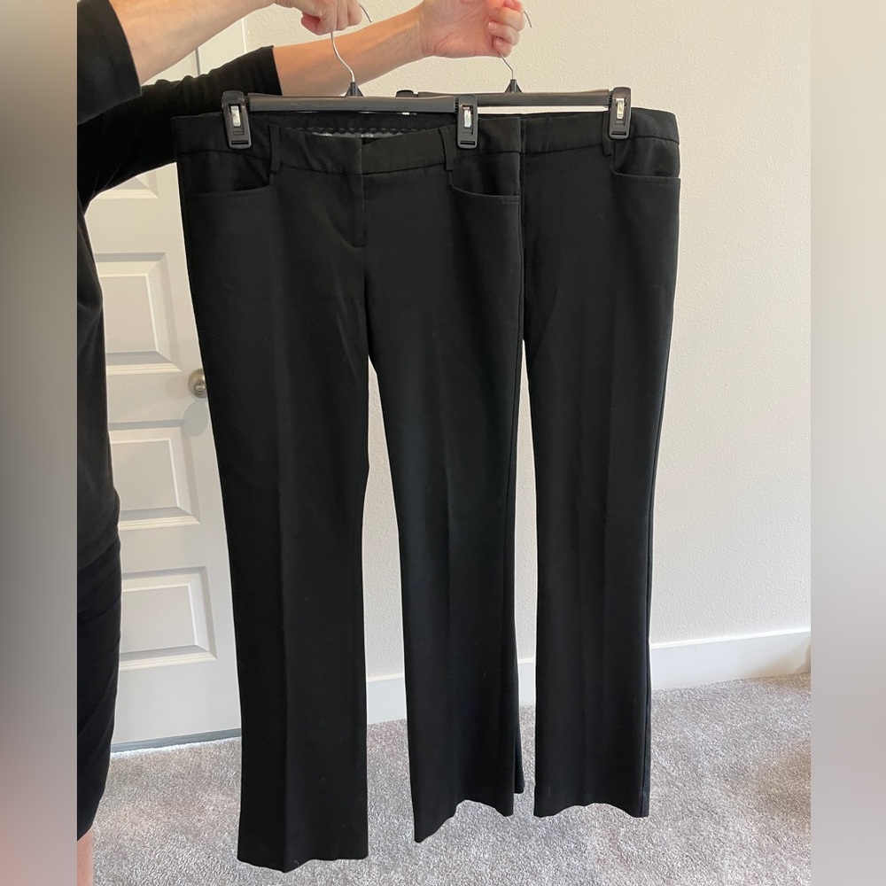 A++ Quality- 2 pairs of Express Design Studio size 8 Black Dress Pants stretch